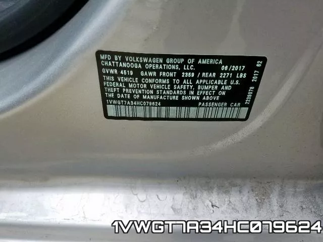 1VWGT7A34HC079624 фото 2