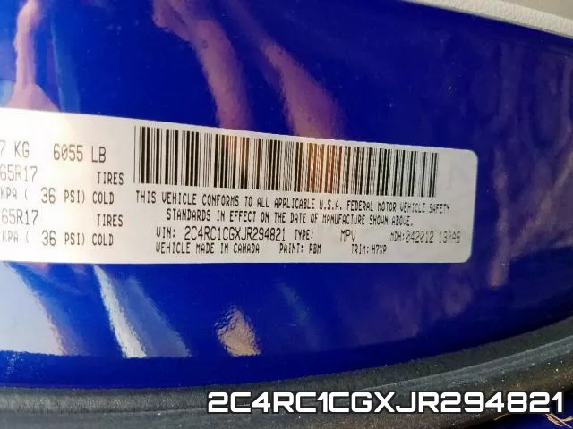 2C4RC1CGXJR294821 фото 2