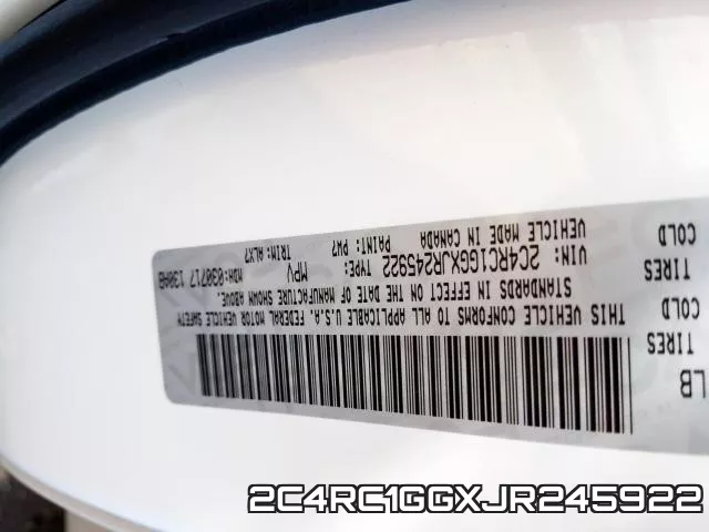 2C4RC1GGXJR245922 фото 2