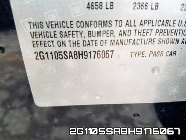 2G1105SA8H9176067 фото 2
