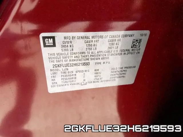 2GKFLUE32H6219593 фото 2