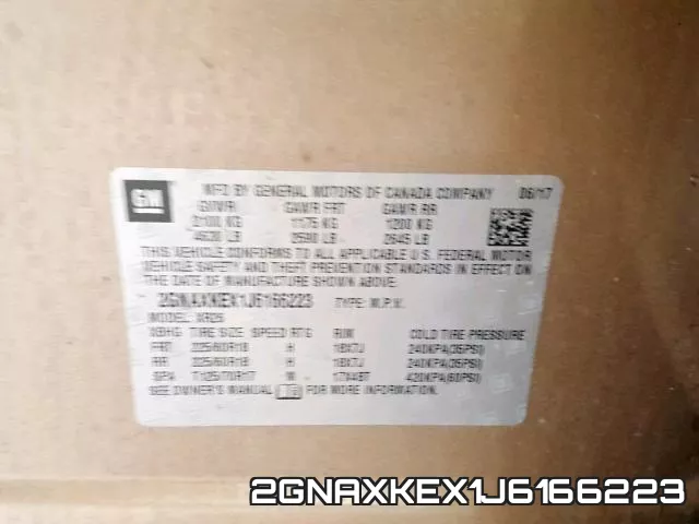 2GNAXKEX1J6166223 фото 2