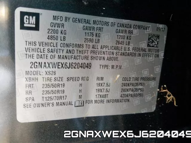 2GNAXWEX6J6204049 фото 2