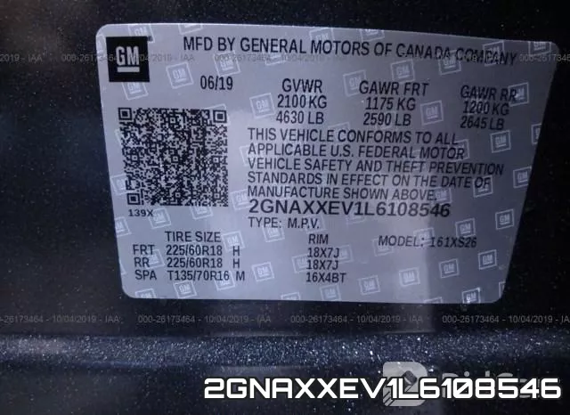 2GNAXXEV1L6108546 фото 10