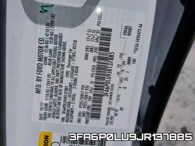 3FA6P0LU9JR137885 фото 2