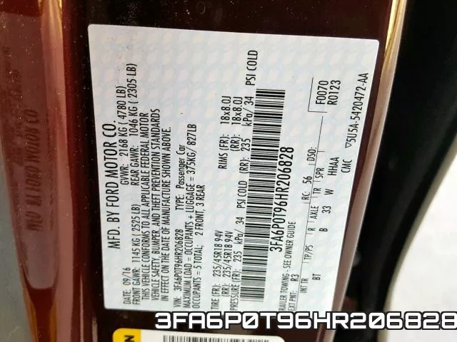 3FA6P0T96HR206828 фото 2