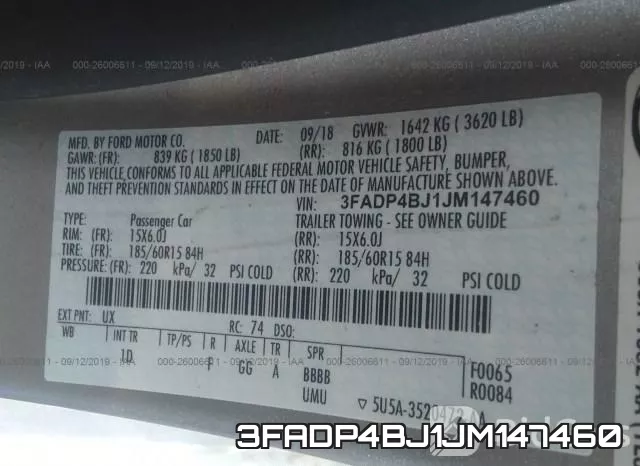 3FADP4BJ1JM147460 фото 10
