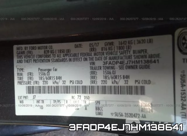 3FADP4EJ7HM138641 фото 10