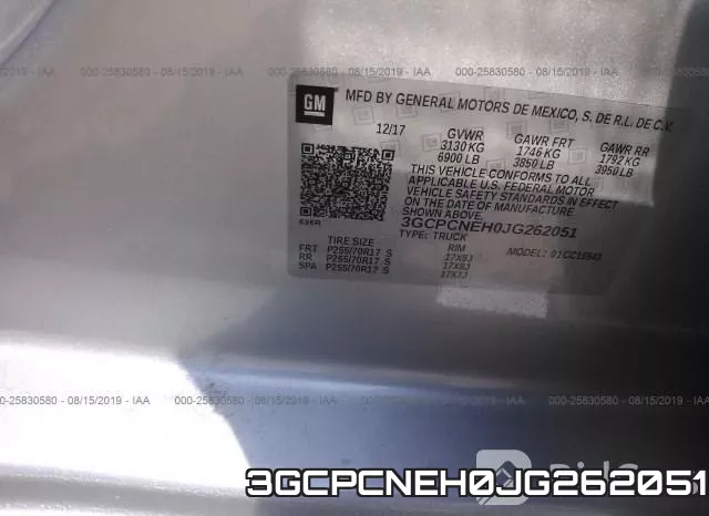 3GCPCNEH0JG262051 фото 10