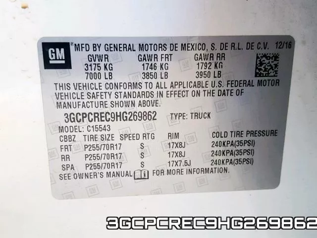 3GCPCREC9HG269862 фото 2