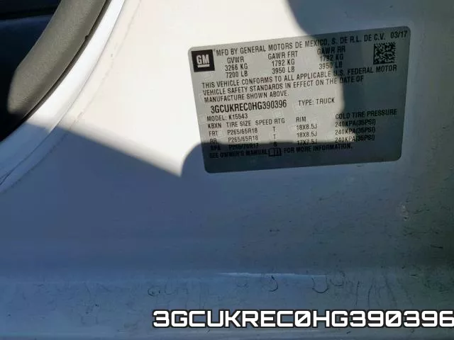 3GCUKREC0HG390396 фото 2