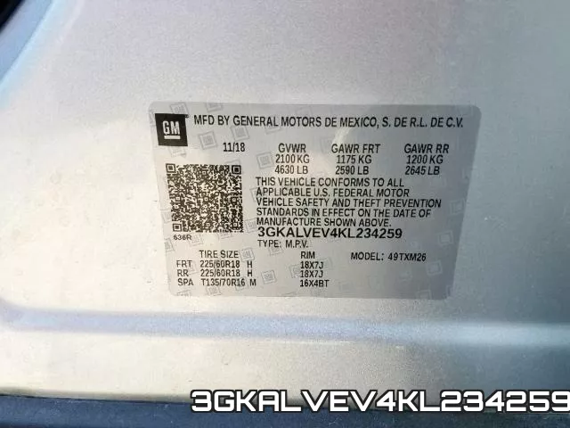 3GKALVEV4KL234259 фото 2
