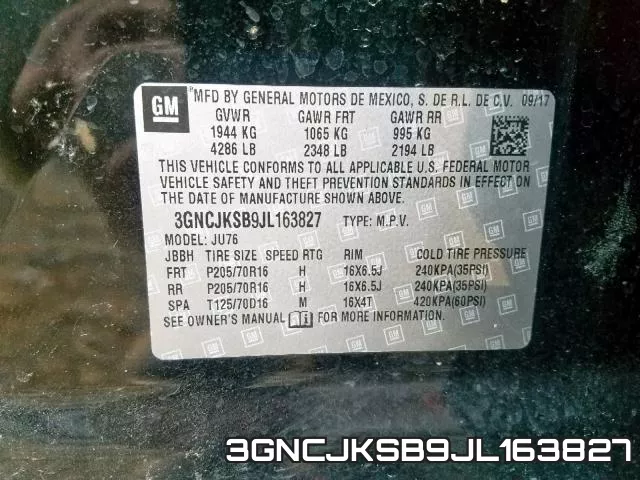 3GNCJKSB9JL163827 фото 2