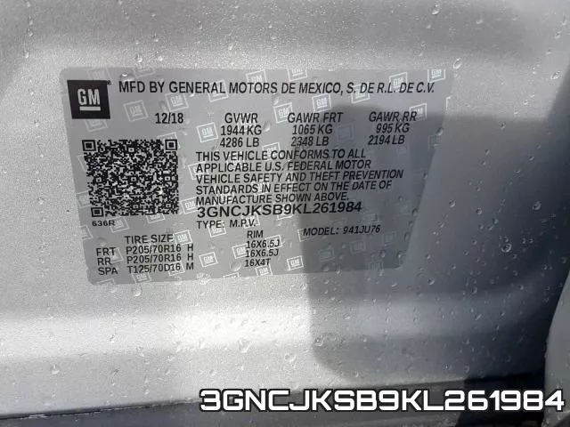3GNCJKSB9KL261984 фото 2