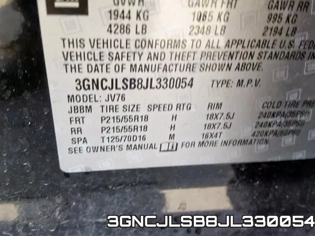 3GNCJLSB8JL330054 фото 2