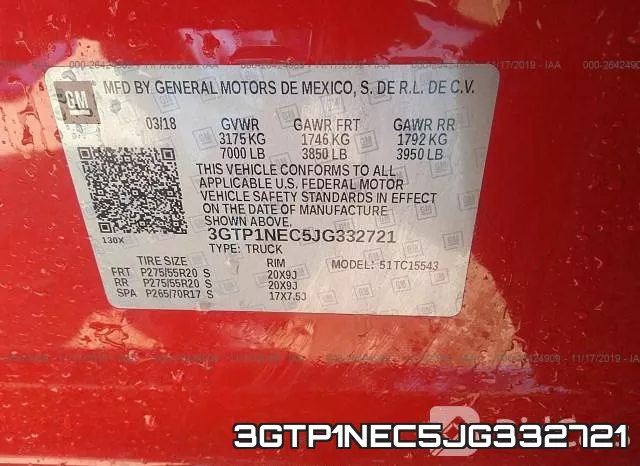3GTP1NEC5JG332721 фото 9