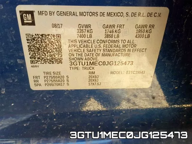 3GTU1MEC0JG125473 фото 2