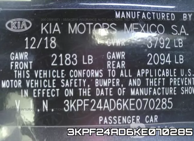 3KPF24AD6KE070285 фото 10