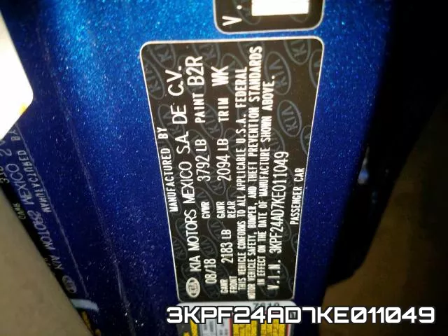 3KPF24AD7KE011049 фото 2