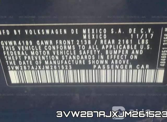 3VW2B7AJXJM261523 фото 10