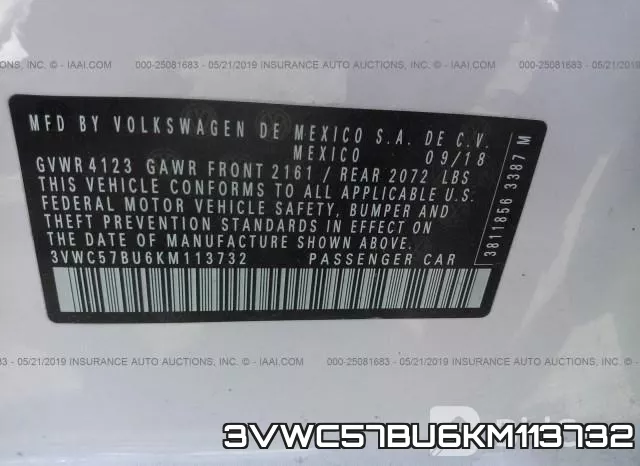 3VWC57BU6KM113732 фото 10