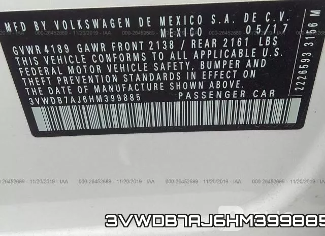 3VWDB7AJ6HM399885 фото 10