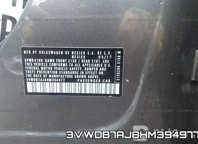 3VWDB7AJ8HM394977 фото 10