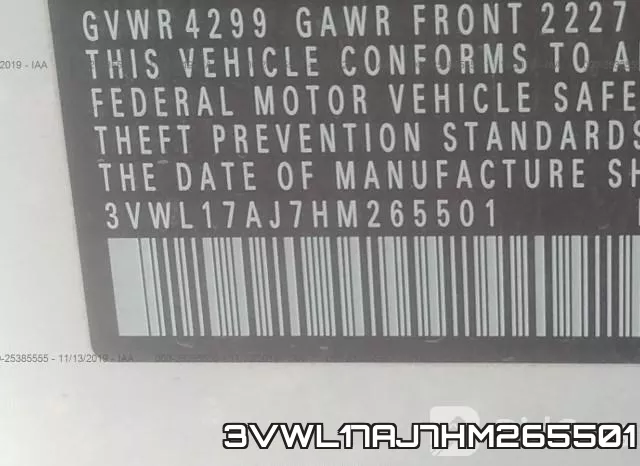 3VWL17AJ7HM265501 фото 10