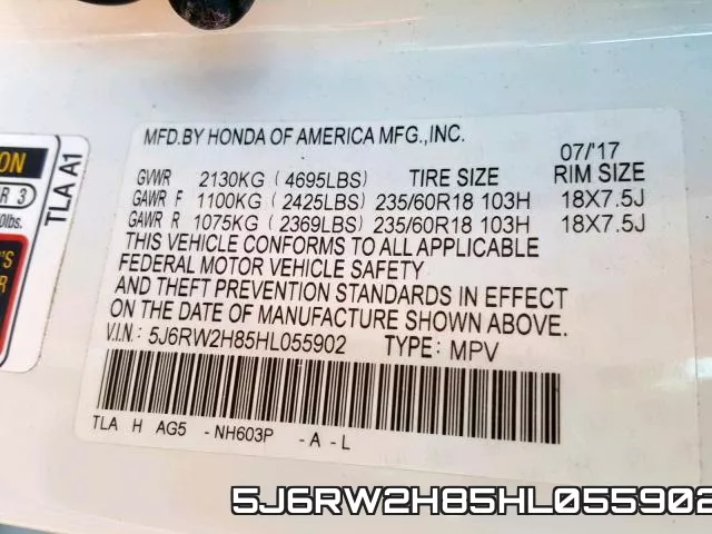 5J6RW2H85HL055902 фото 2