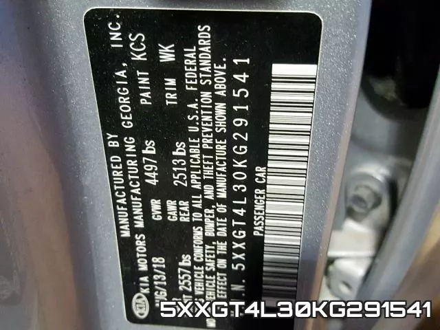 5XXGT4L30KG291541 фото 2