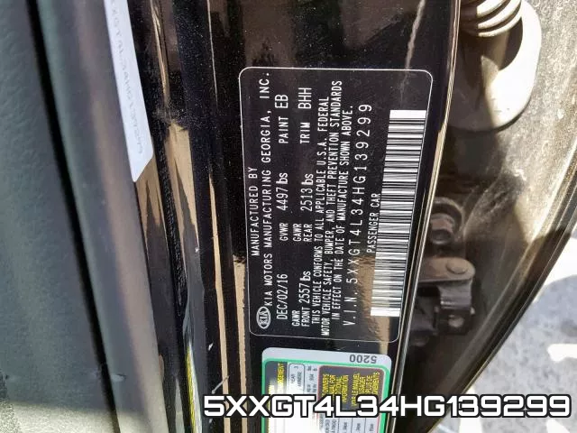 5XXGT4L34HG139299 фото 2