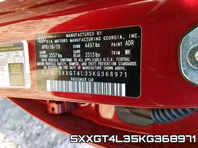 5XXGT4L35KG368971 фото 2