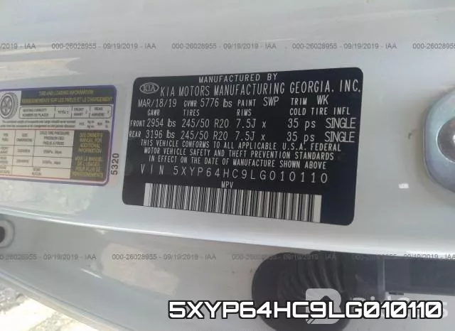 5XYP64HC9LG010110 фото 10