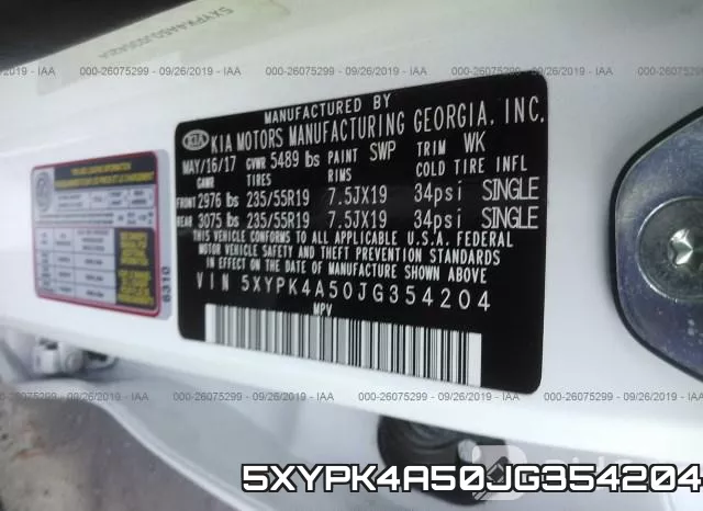 5XYPK4A50JG354204 фото 10