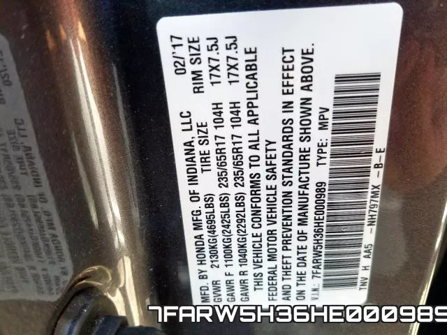 7FARW5H36HE000989 фото 2