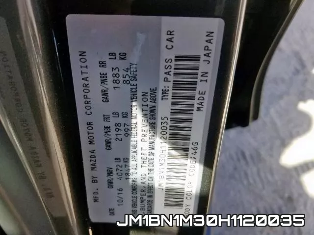 JM1BN1M30H1120035 фото 2