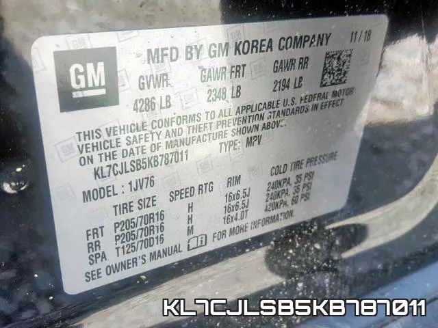 KL7CJLSB5KB787011 фото 2