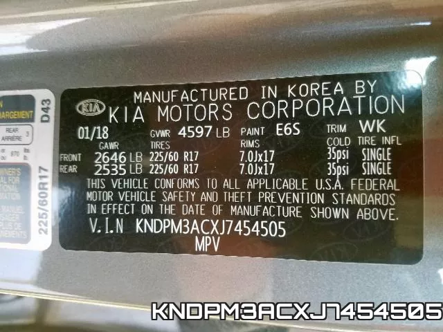 KNDPM3ACXJ7454505 фото 2