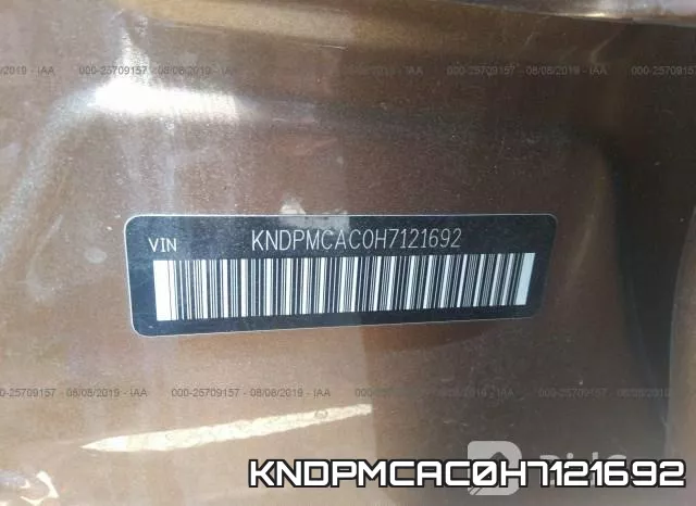 KNDPMCAC0H7121692 фото 10