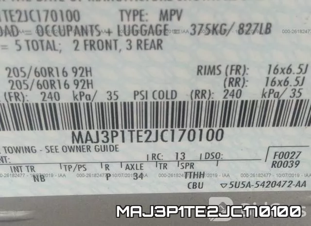 MAJ3P1TE2JC170100 фото 10