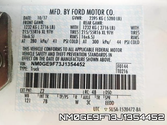 NM0GE9F73J1354452 фото 2