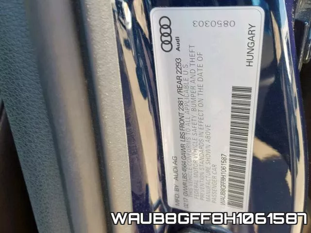WAUB8GFF8H1061587 фото 2
