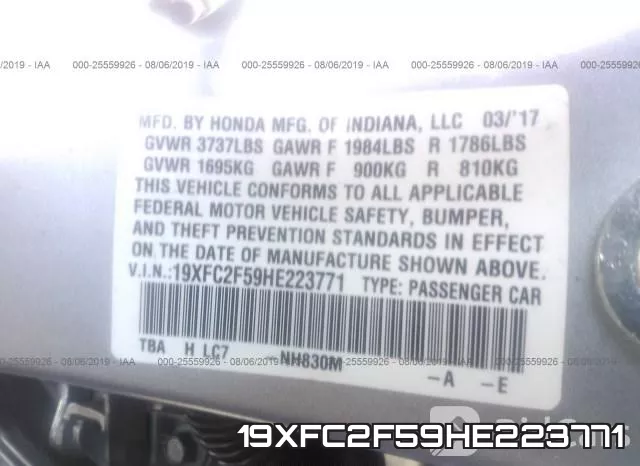 19XFC2F59HE223771 фото 10