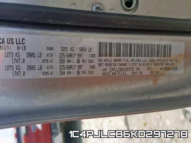 1C4PJLCB6KD297278 фото 2