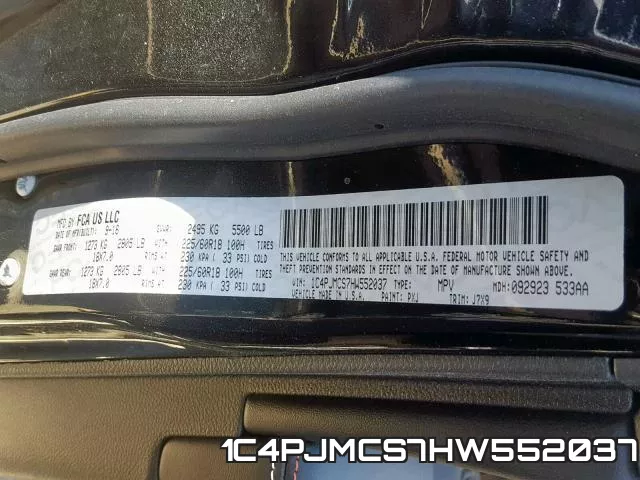 1C4PJMCS7HW552037 фото 2