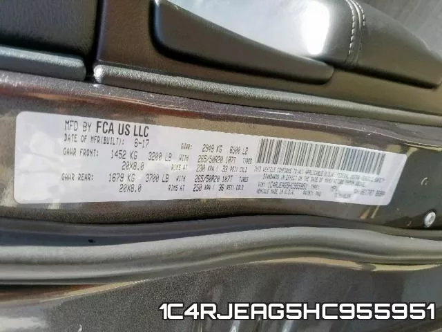 1C4RJEAG5HC955951 фото 2