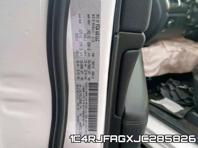 1C4RJFAGXJC285826 фото 2