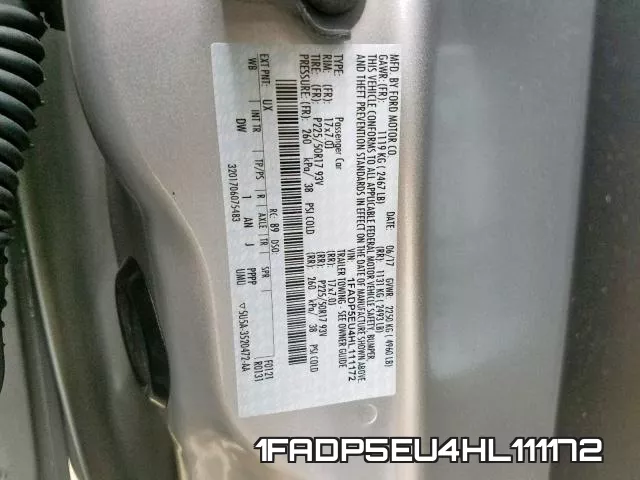 1FADP5EU4HL111172 фото 2