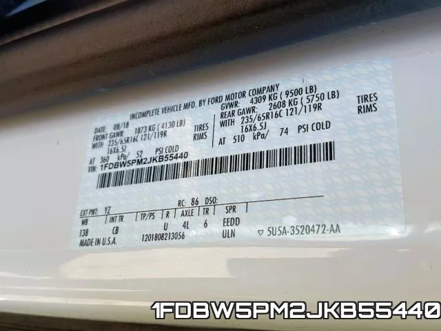 1FDBW5PM2JKB55440 фото 2
