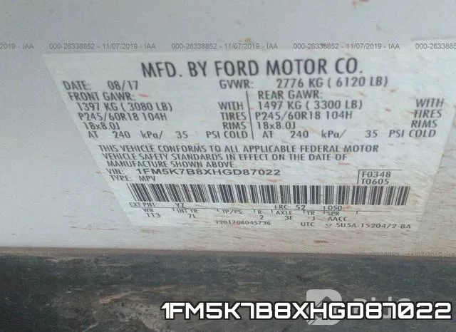 1FM5K7B8XHGD87022 фото 10